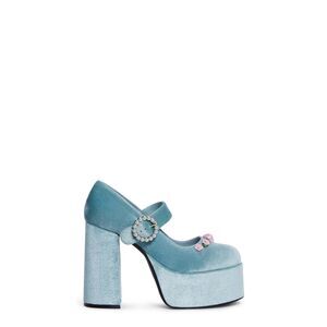 Sugar Thrillz So This Is Love Velvet Platform Heels